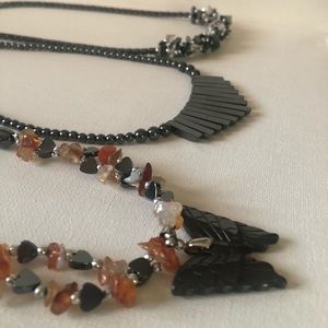 Lot of 3 Hematite Necklaces